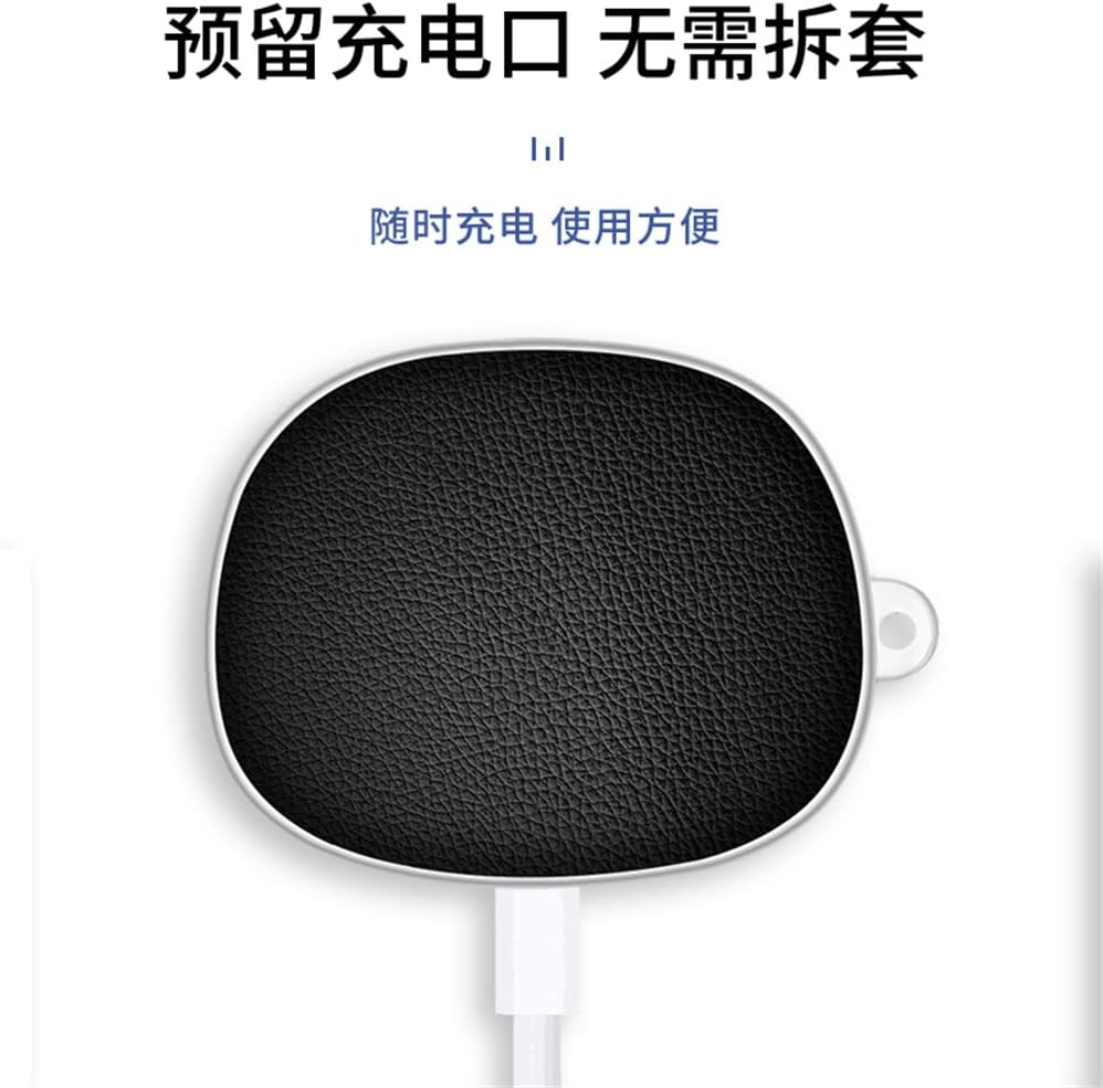Juego de 2 fundas protectoras transparentes de TPU suave compatibles con auriculares inalámbricos Edifier NB2NB2 Pro, funda protectora con llavero