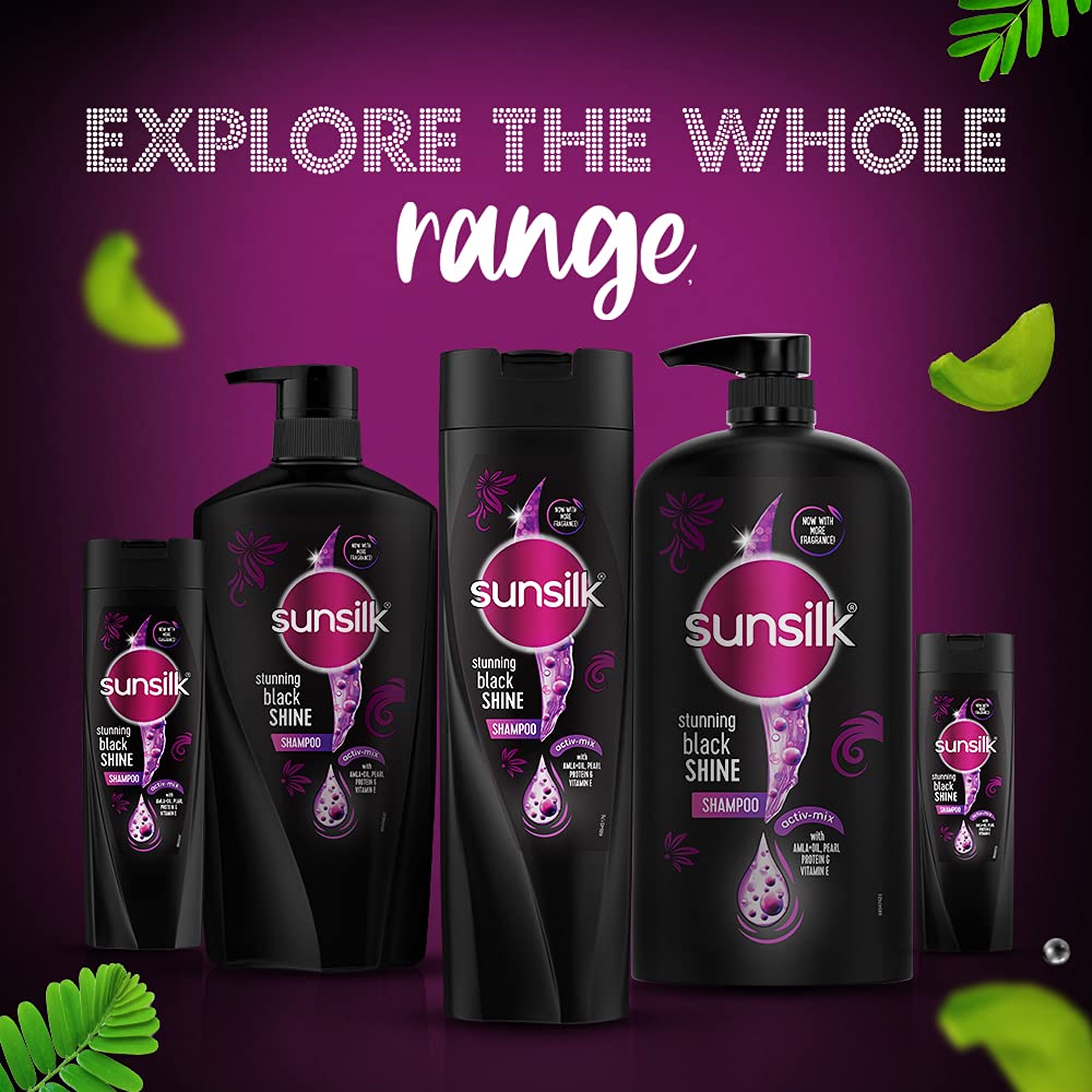 Sunsilk Impresionante champú Black Shine, 22.0 fl oz