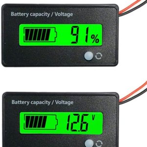 Care Flash Alarm Green LCD Impermeable Monitor de capacidad de batería Medidor de Medidor,12V24V36V48V Indicador de estado de la batería de Care Flash Alarm Green LCD Impermeable Monitor de capacidad de batería Medidor de Medidor,12V24V36V48V Indicador de estado de la batería de