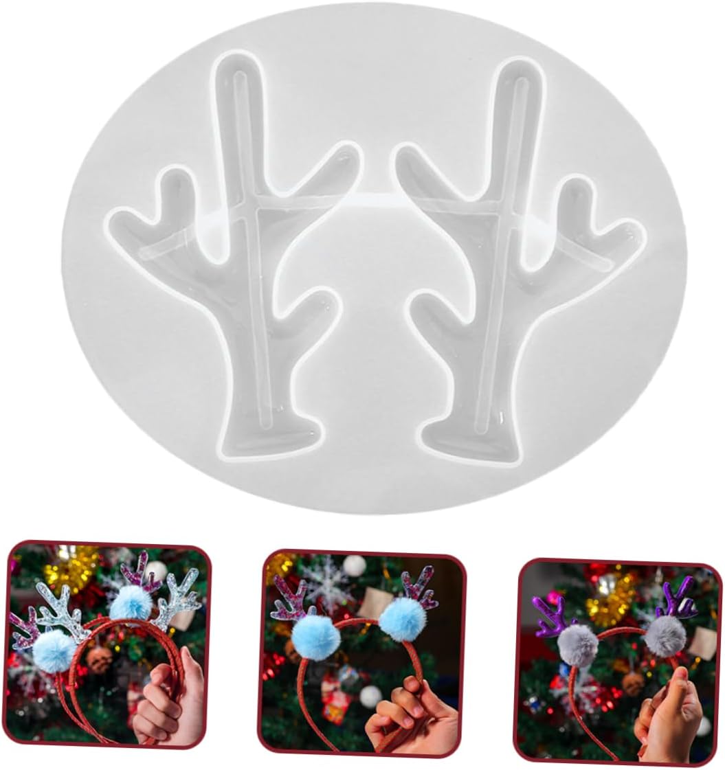 ABOOFAN Elk Antler 15 pcs Antler Mold Jeweled Hair Clips de para gelatinas molde de para resina Jeweled Headband Silicone molds Hair Accessories Elk