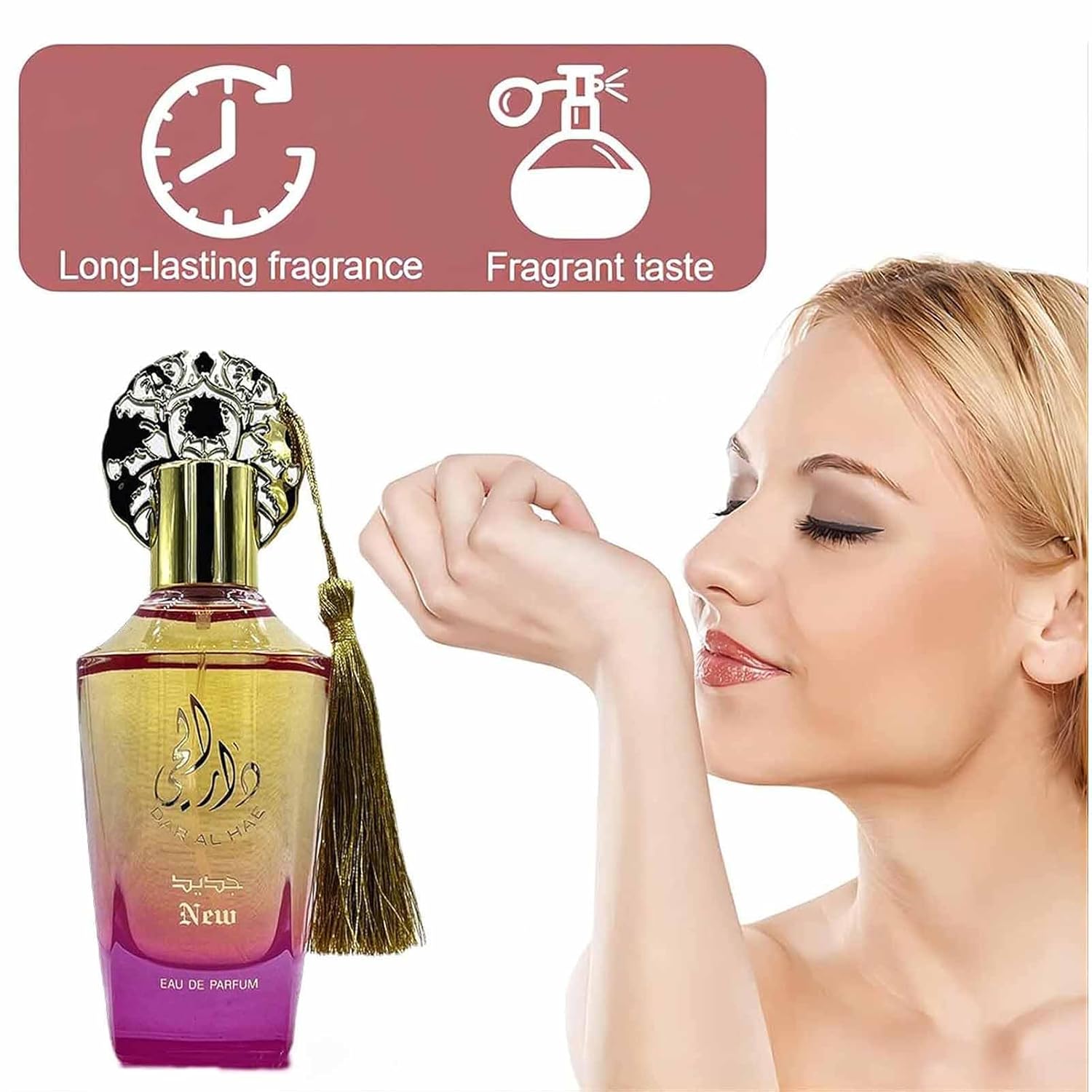 Perfumes árabes para mujer, musulmana, Eau de Parfum Toilette Halal Dubai Retro Fragancias Concentradas de Larga Duración Perfumes Esenciales