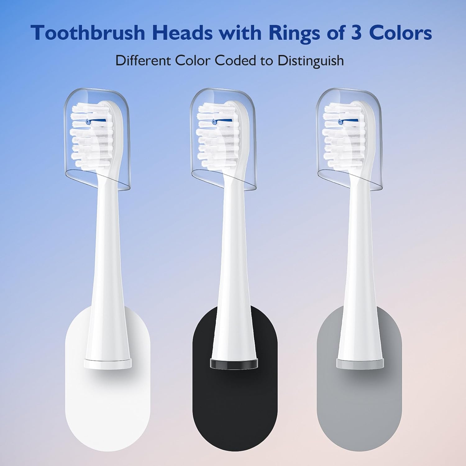 Cabezales de repuesto para cepillo de dientes Water-Pik Sonic Fusion y Sonic Fusion 2.0, SF01, SF02, SF03 y SF04, cerdas transparentes, forma