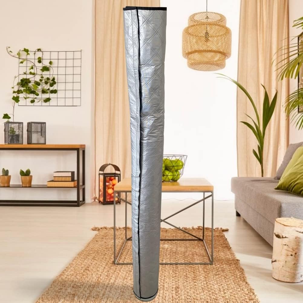 Enfudid Cubierta de manguera de aire acondicionado portátil, cubierta de manguera de CA aislada, ajuste universal para conductos de escape de 5