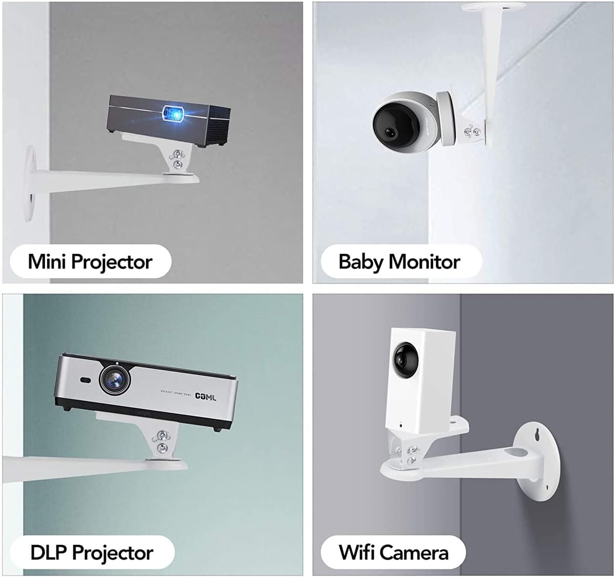 Soporte universal para cámara de seguridad CCTV, soporte de cámara IP, soporte de pared de aleación de aluminio para interiores y exteriores, para
