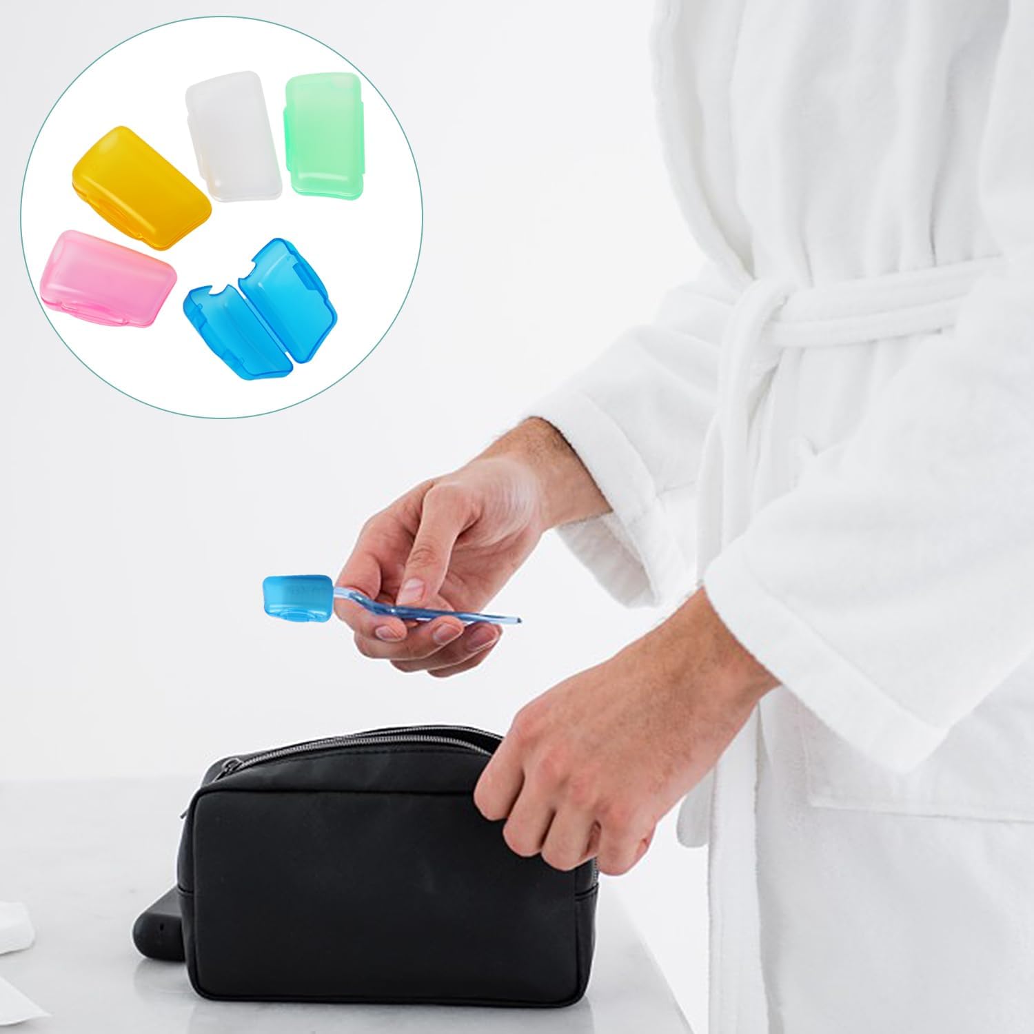 5 tapas de viaje para cepillos de dientes, fundas portátiles para cepillos de dientes, funda protectora para cepillo de dientes, soporte de cabeza