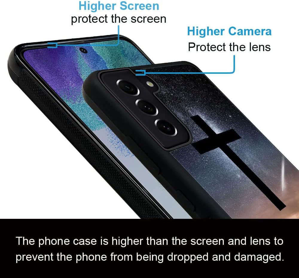 DJSOK Funda compatible con Samsung Galaxy S22 Ultra, diseño de lujo Faith in God, policarbonato duro, a prueba de arañazos, TPU suave, a prueba de