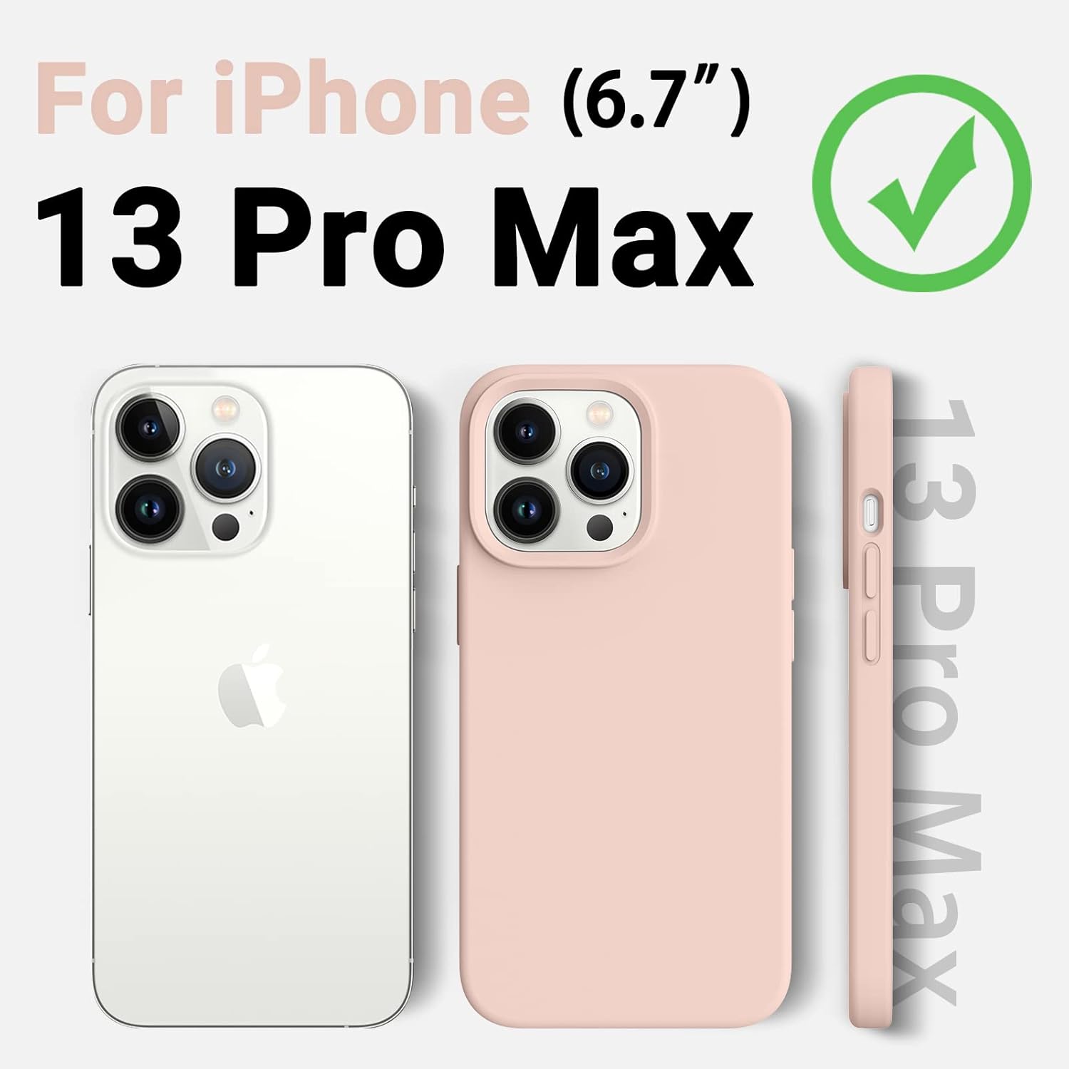 AOTESIER Funda de silicona suave para iPhone 13 Pro Max, protección militar a prueba de golpes forro de microfibra antiarañazos, funda flexible