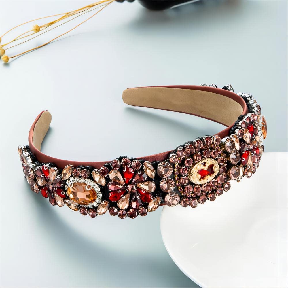 Diadema de moda para mujer, hermosa diadema retro con diamantes de imitación de cristal, accesorios para mujeres y niñas (diadema 3)