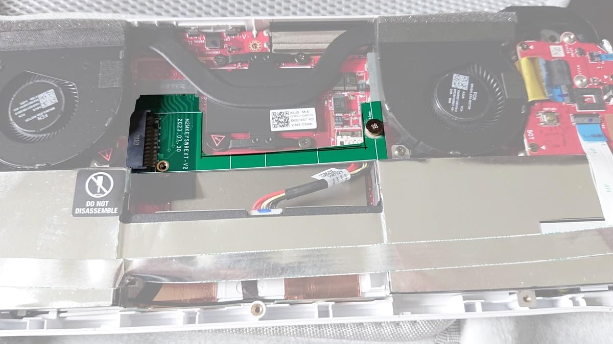 JMT Placa modificada M.2 de 2230 a 89.764 in NVME MKey Modificación PCB Placa de circuito compatible con la consola de juegos portátil ROG Ally