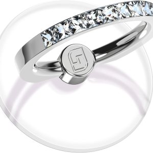 Jsoerpay – Soporte transparente para anillo de teléfono, 2 piezas, soporte transparente para anillo de teléfono celular con diamante, agarre para el Jsoerpay – Soporte transparente para anillo de teléfono, 2 piezas, soporte transparente para anillo de teléfono celular con diamante, agarre para el