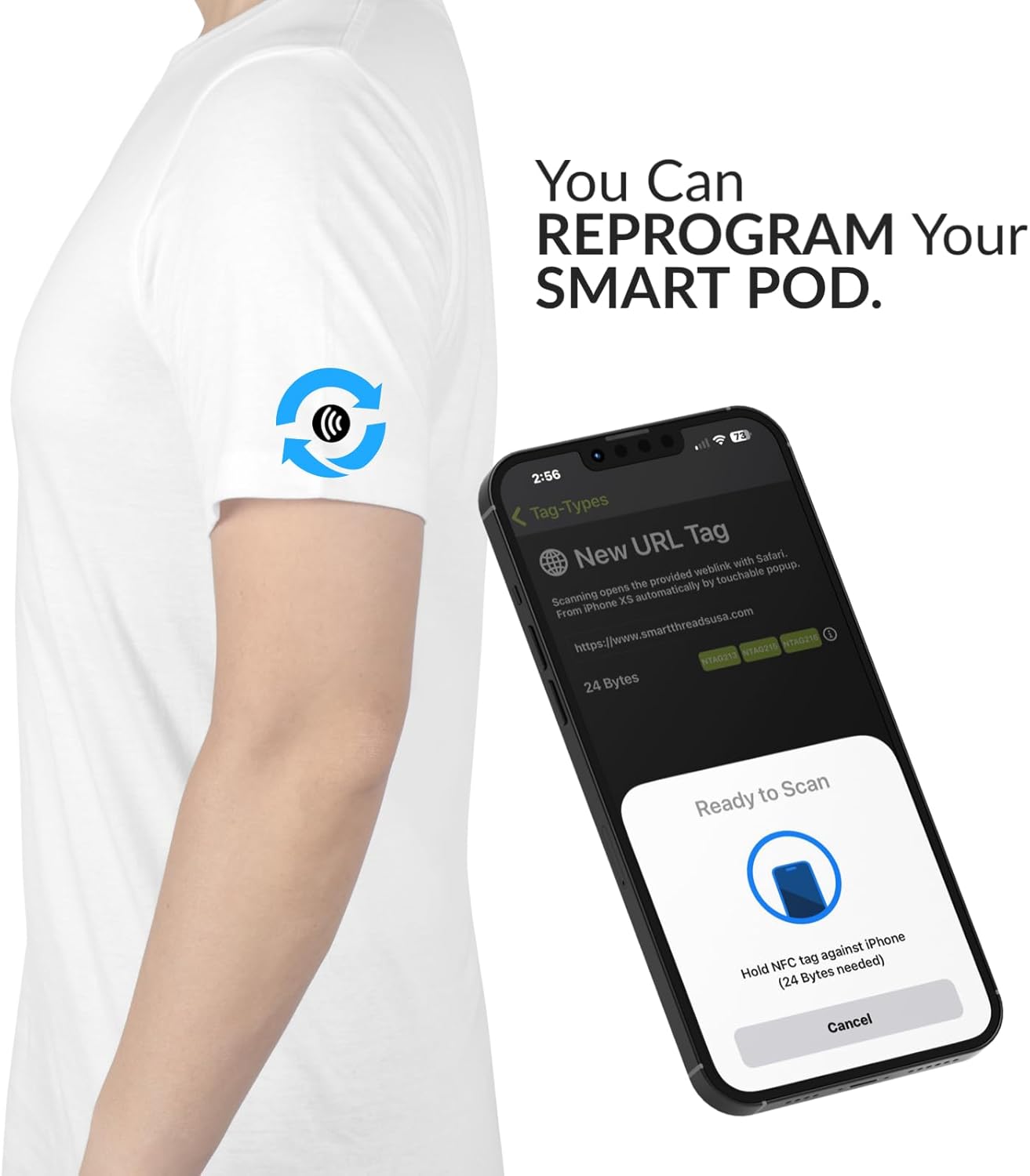 Smart POD – Lleva tu tarjeta de visita digital Dot  Enlace al sitio web  Enlace de revisión de Google  TAP N’ Share NFC – iPhone y Android (negro,