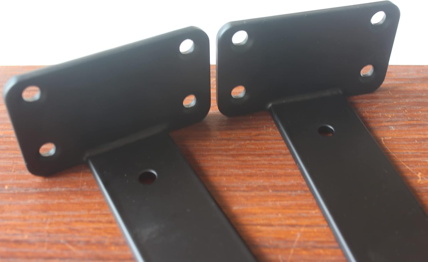 Paquete de 24 soportes de estante en L ocultos, color negro, de 8 pulgadas (15 pulgadas de grosor), soportes de estante de hierro, metálicos,