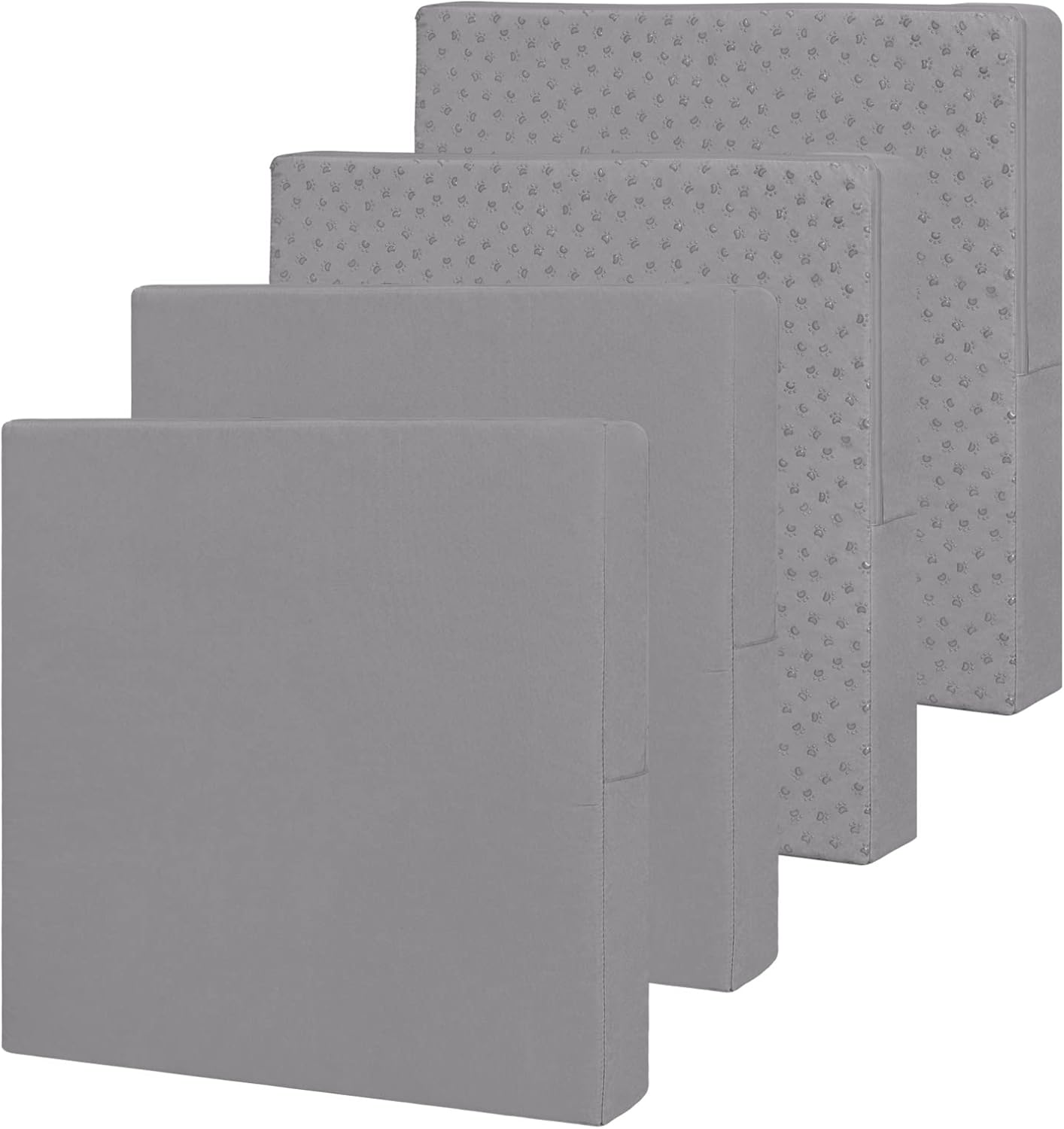 Easy-Going Paquete de 4 fundas impermeables para cojines de patio de 20 x 18 x 4 pulgadas, paquete de 4 fundas de cojín de repuesto antideslizantes