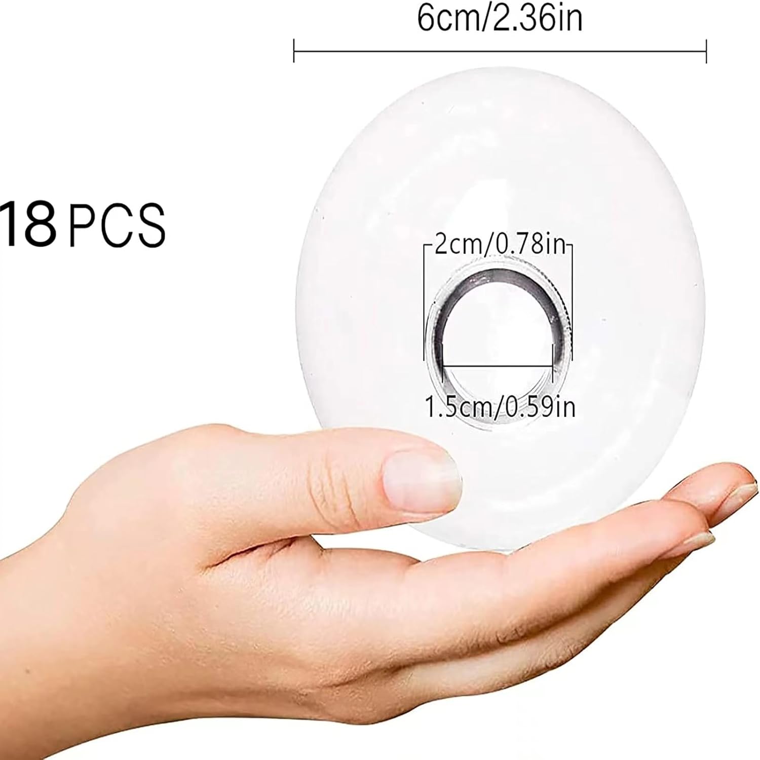 Xugenxes 18 bolas decorativas recargables de plástico transparente, 2.36 pulgadas, accesorios de Navidad para decoración de casa, fiesta, boda,