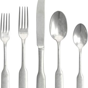 Fortessa Ashton – Juego de cubiertos anticuados, 5 piezas, acero inoxidable Fortessa Ashton – Juego de cubiertos anticuados, 5 piezas, acero inoxidable