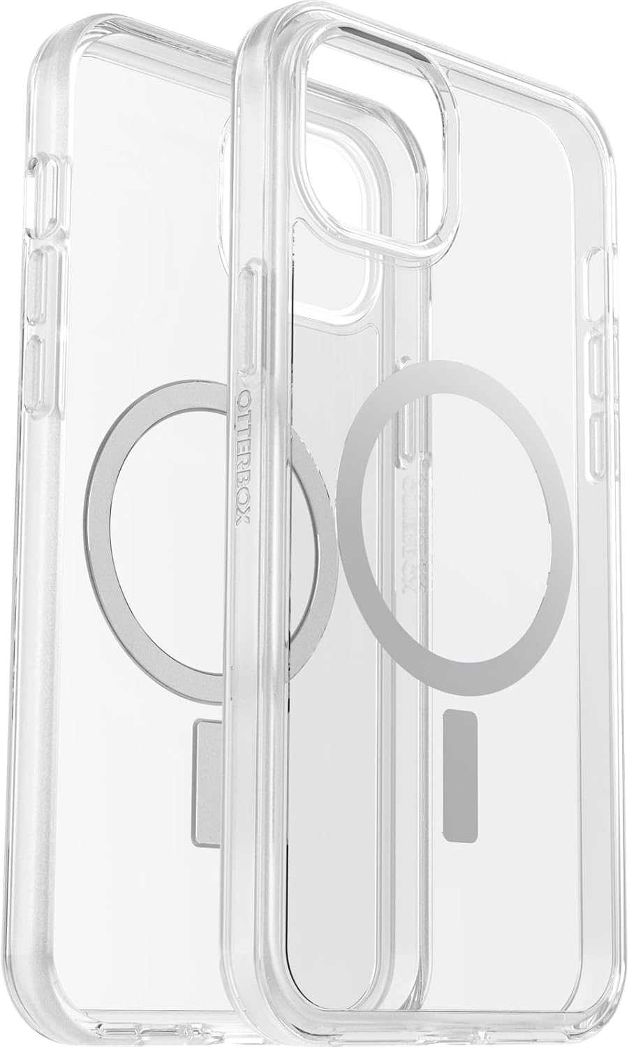 OtterBox Funda transparente para iPhone 15 Plus y iPhone 14 Plus Symmetry Series, (transparente), se ajusta a MagSafe, ultra elegante, bordes