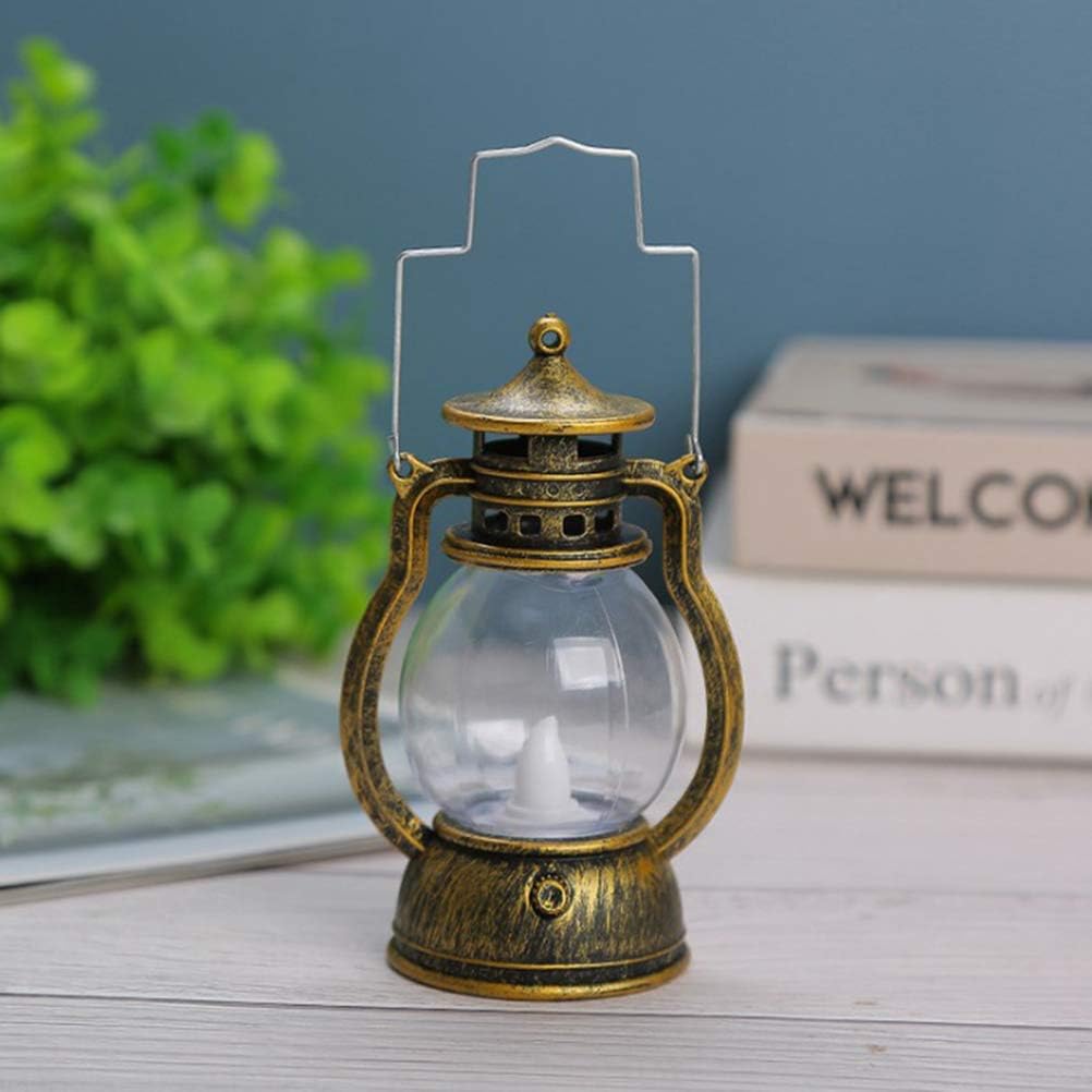 3 lámparas de aceite pequeñas retro decorativas con luz LED, interruptor ajustable, lámparas de aceite, luces nocturnas de Halloween para el hogar,