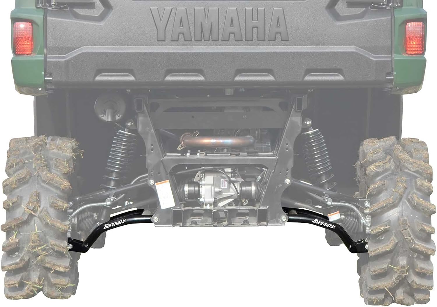 SuperATV Brazos A inferiores traseros de alta holgura para Yamaha VikingViking VI 2014+  Negro  Espacio libre adicional de 2.25″