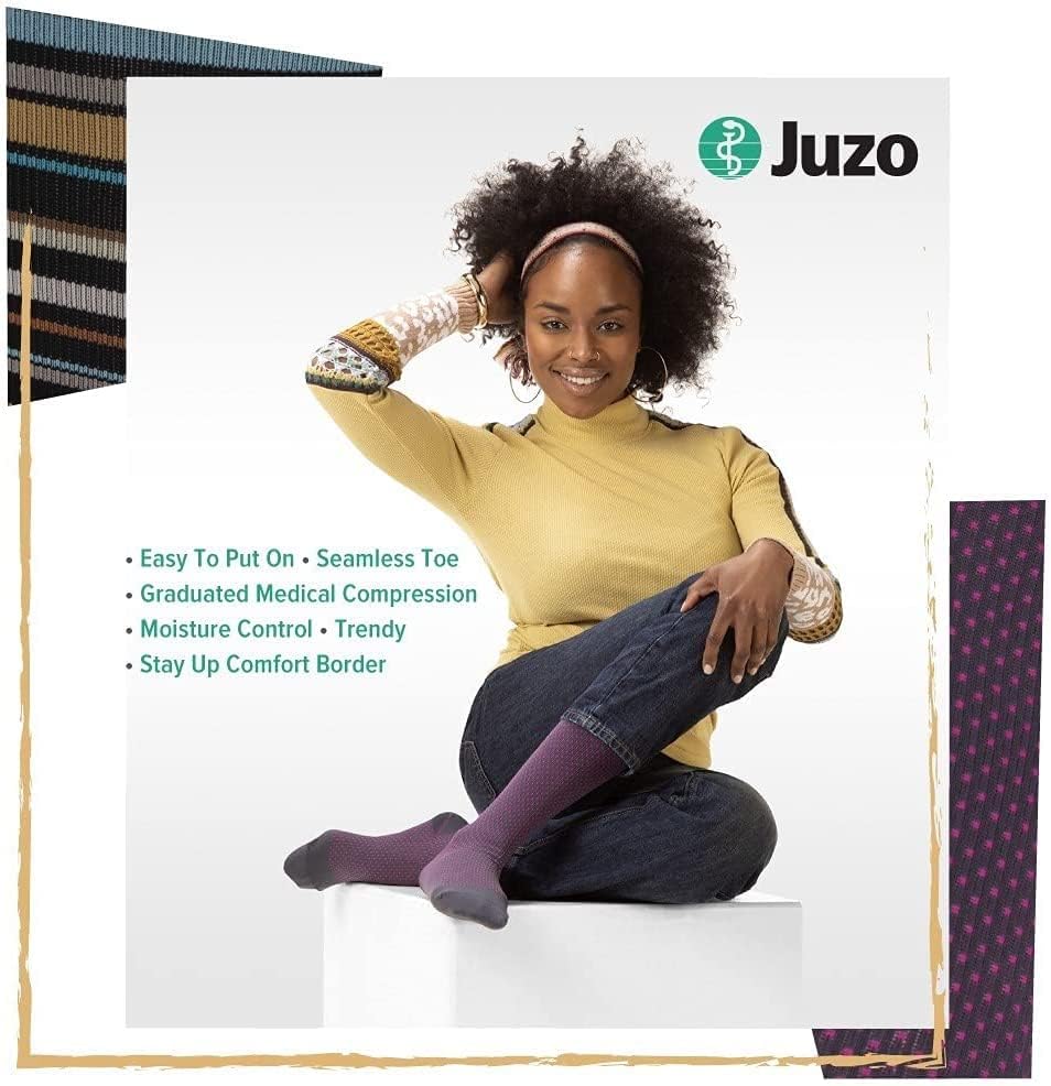 Juzo Power Vibe – Calcetines de compresión prémium para hombres y mujeres, 15-20 mmHg