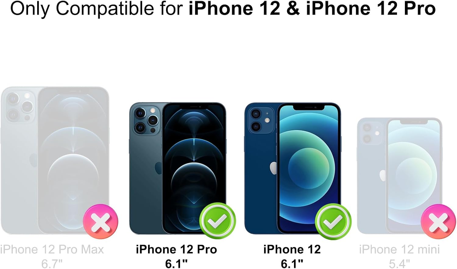 STERKER Funda para iPhone 12 y iPhone 12 Pro, carcasa resistente de cuerpo completo con protector de pantalla sensible al tacto integrado, funda de