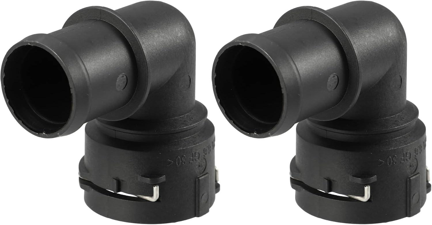 ACROPIX Conector de manguera de refrigerante para Audi A3 2.0L AT Quattro Base Hatchback – Paquete de 2 negro