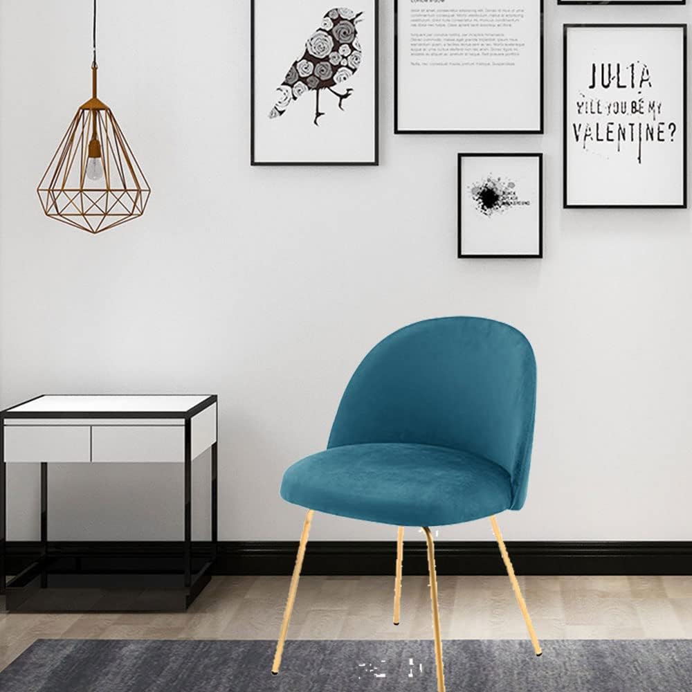 FELENIW Juego de 4 fundas elásticas de terciopelo con respaldo redondo para silla de comedor, extraíbles y curvadas con respaldo corto, sin brazos,