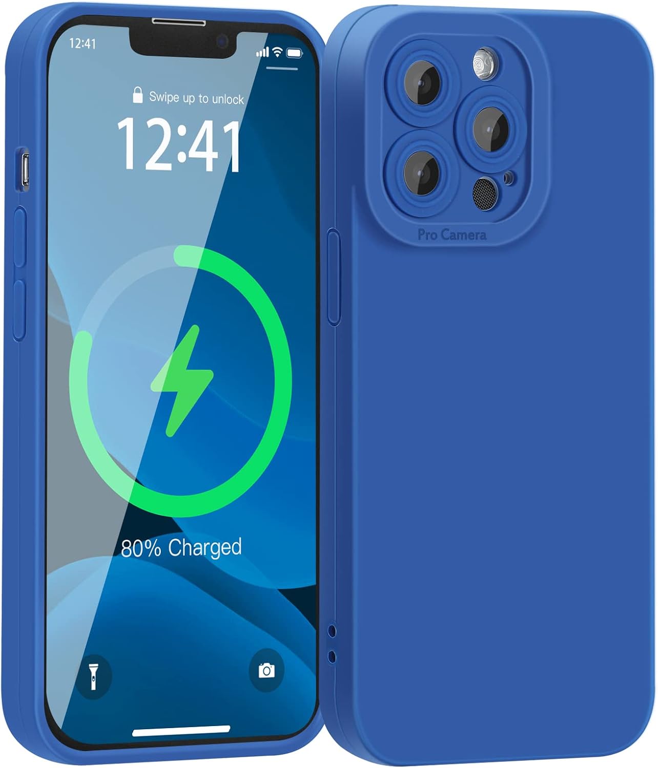 Designed for iPhone 13 Pro Max Case, Soft Liquid Silicone Slim Protective Shockproof Phone Case Cover with Anti-Scratch Microfiber Lining, 6.7 inch