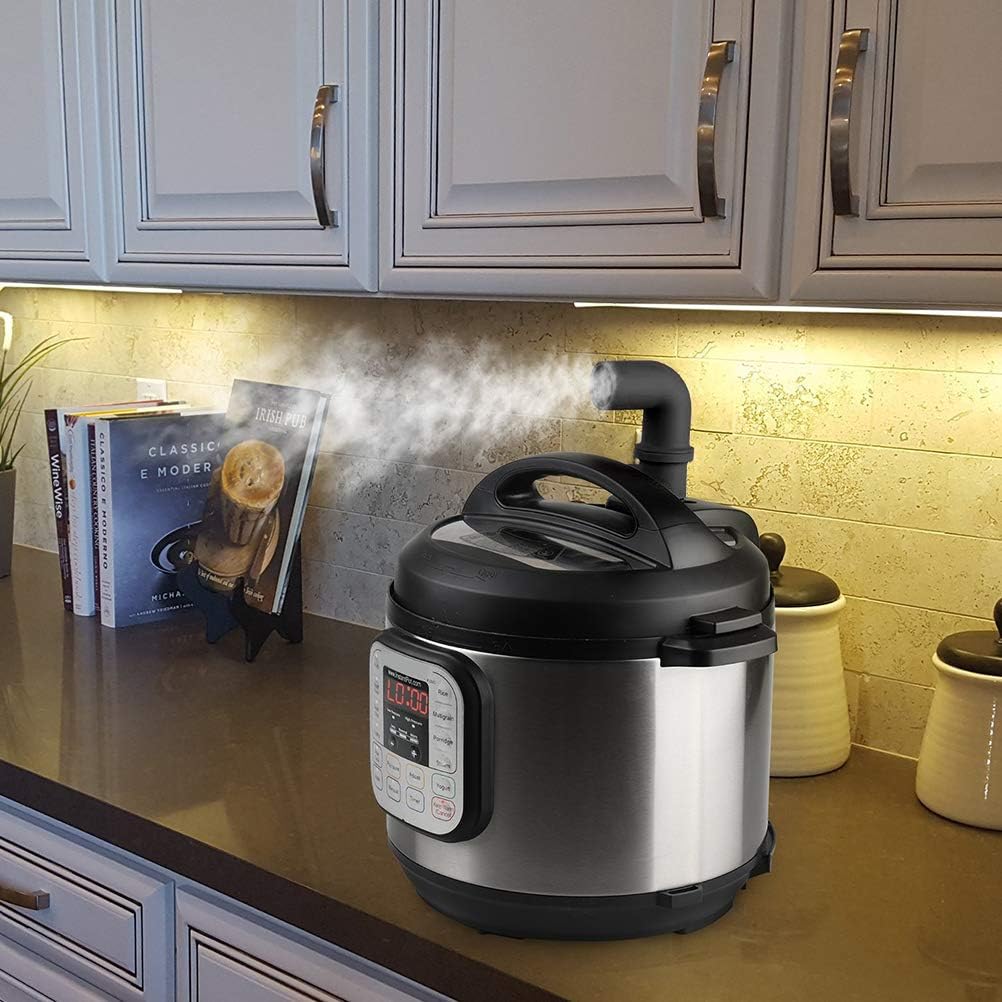 HEEPDD Desviador de vapor para olla, Foodi, Mealthy, olla a presión de potencia XL mejorada, seguridad y saneamiento, (negro)