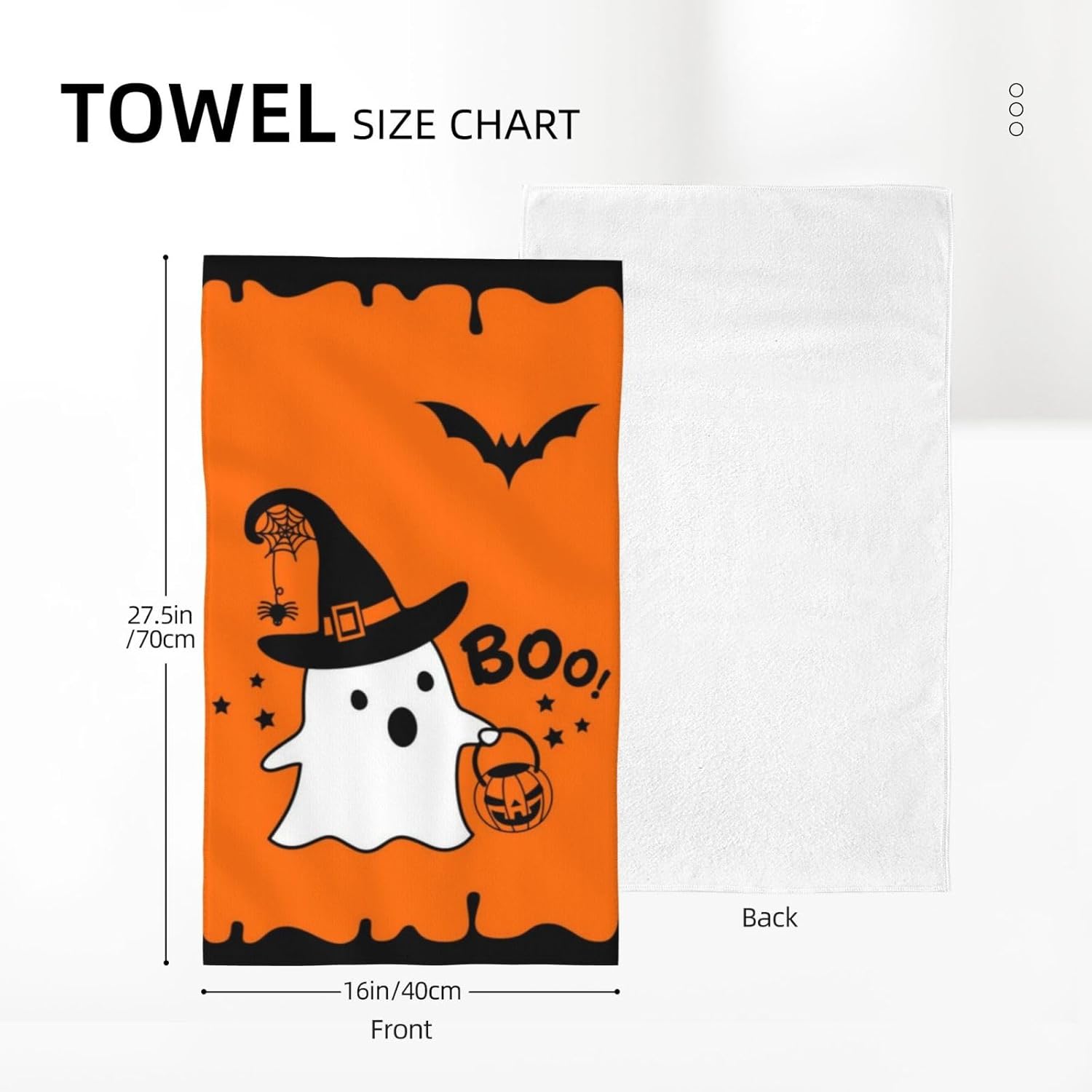 Aemca Juego de 1 toallas de mano para baño, juego de toallas de baño pequeñas y suaves fantasmas, paños decorativos para cocina, gimnasio, spa,