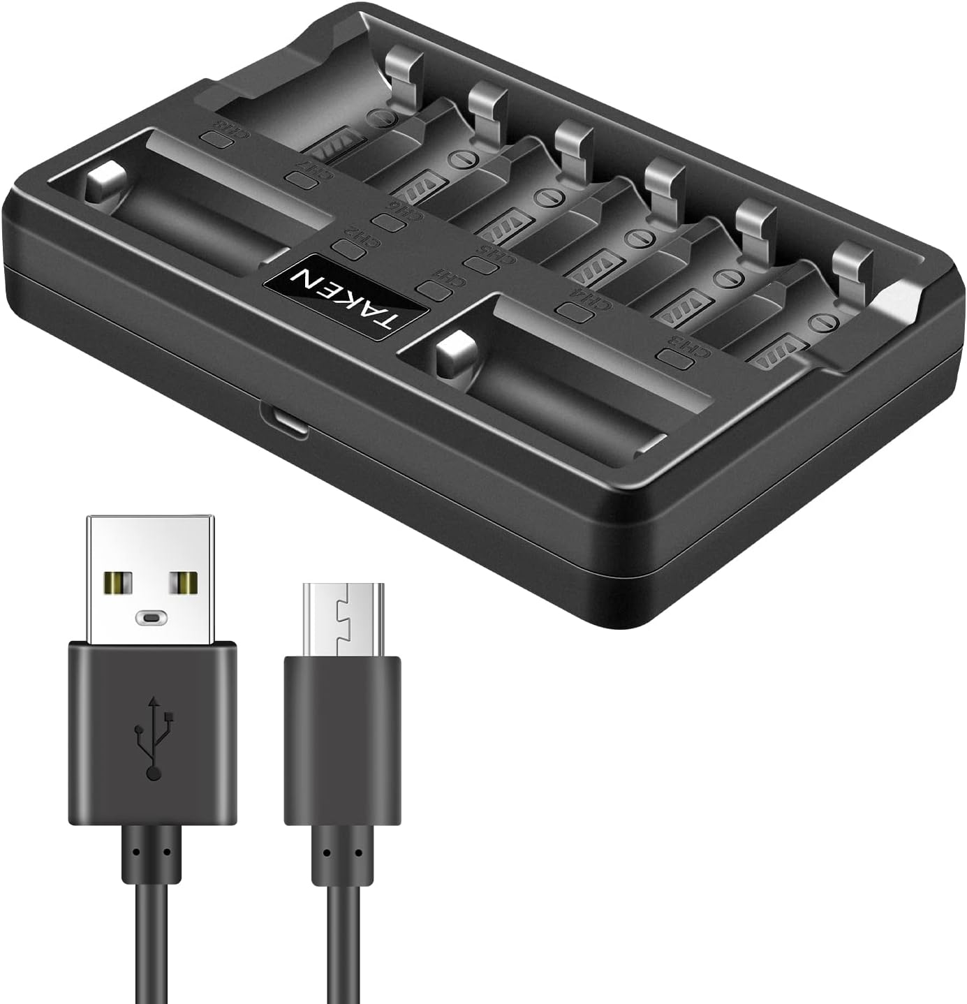 Arlo Baterías Cargador recargable para CR123A 3.7V batería recargable para cámara Arlo (VMC3030VMK3200VMS333034303530), no para batería CR123A no