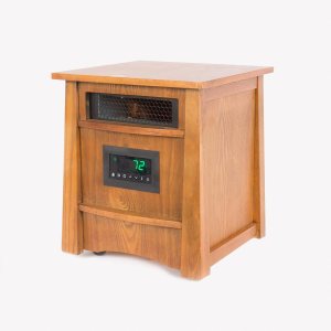 LIFE SMART Lifesmart – Control remoto de madera de 8 elementos, calentador infrarrojo portátil para dormitorio, sala de estar y sótano con gabinete LIFE SMART Lifesmart – Control remoto de madera de 8 elementos, calentador infrarrojo portátil para dormitorio, sala de estar y sótano con gabinete