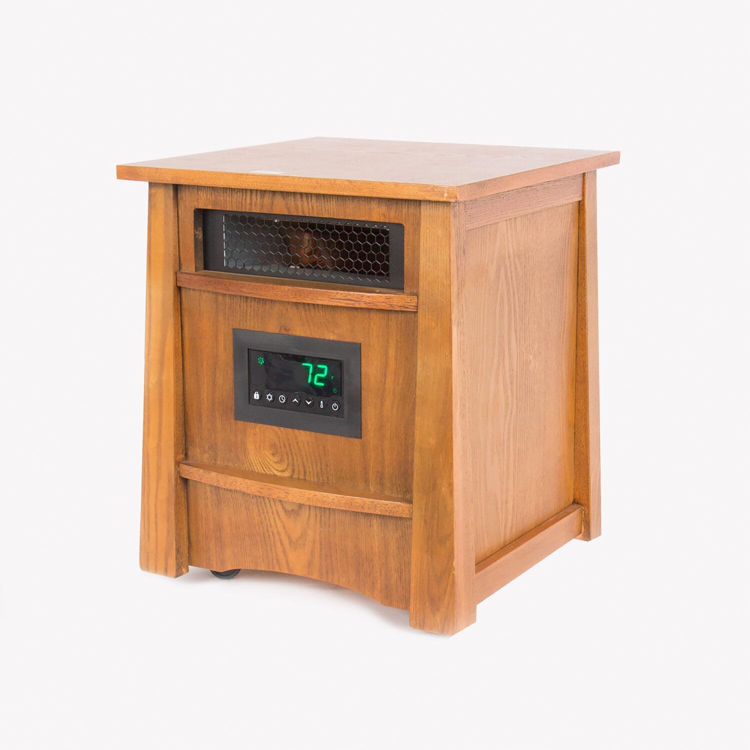 LIFE SMART Lifesmart – Control remoto de madera de 8 elementos, calentador infrarrojo portátil para dormitorio, sala de estar y sótano con gabinete