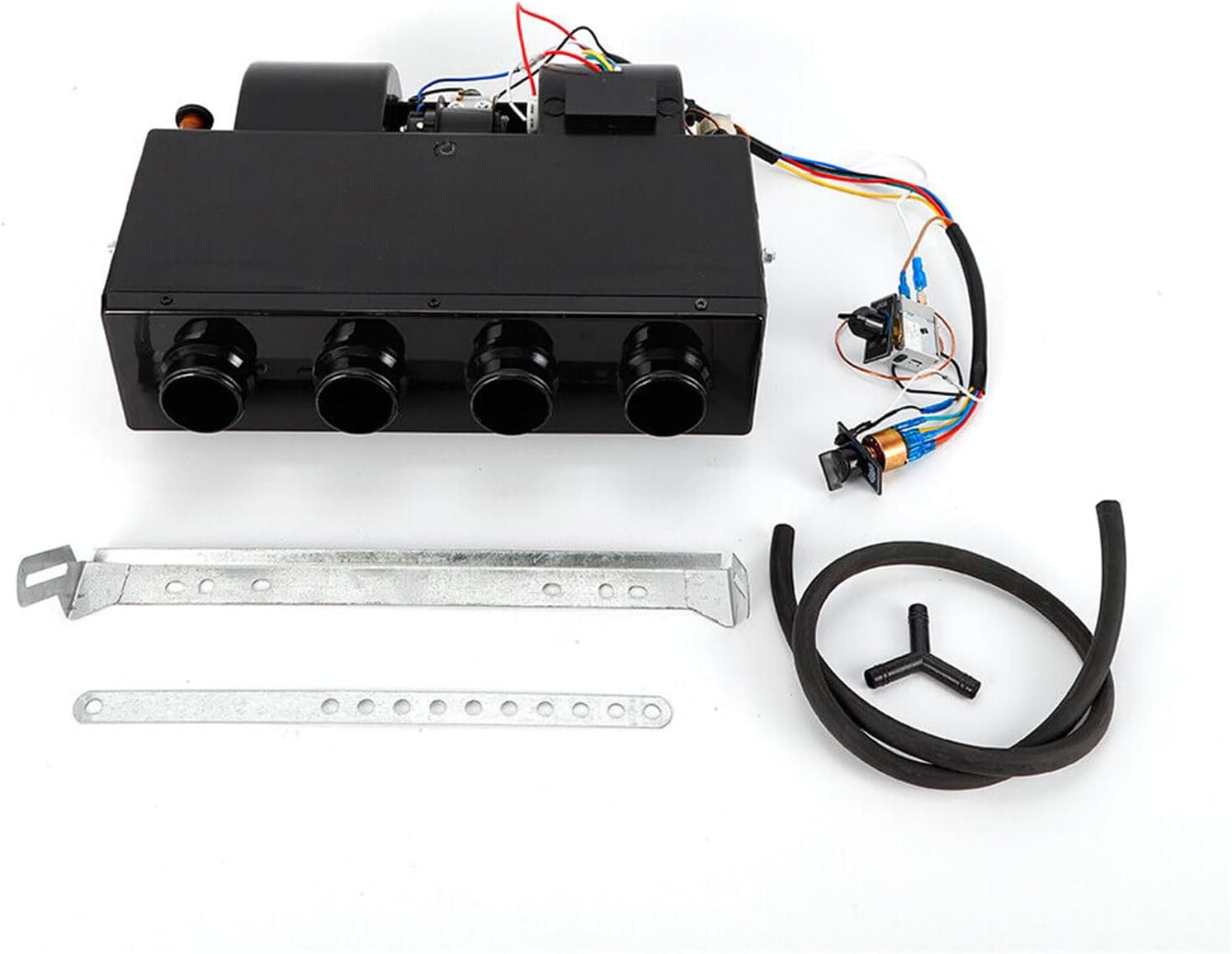 YIPONYT Kit universal de enfriador y calentador de evaporador de CA, unidad de calor y frío, termostato eléctrico de 12 V debajo del salpicadero,