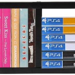 CNCEST Bastidores para CD, montaje en pared, 5 unidades, 34 pulgadas, organizador de CD y DVD, estante de metal, estante de almacenamiento en cubos CNCEST Bastidores para CD, montaje en pared, 5 unidades, 34 pulgadas, organizador de CD y DVD, estante de metal, estante de almacenamiento en cubos