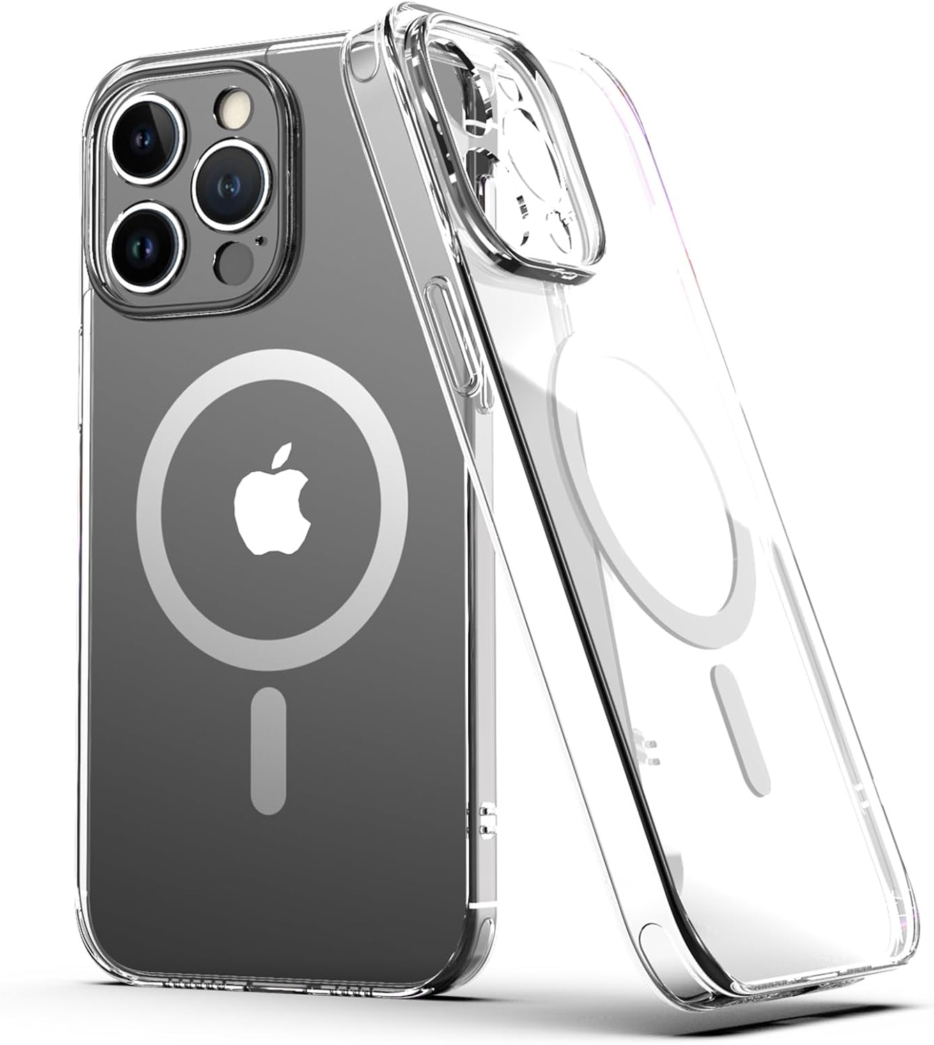 Finest – Funda para iPhone 14 Pro Max con imán fuerte, anti amarilleo, protección de grado militar, transparente, delgada, a prueba de golpes,