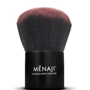 MENAJI Cepillo Kabuki Deluxe  Cepillo sintético de calidad profesional  Para polvo facial de alta definición  Cepillo Kabuki agradable al tacto y MENAJI Cepillo Kabuki Deluxe  Cepillo sintético de calidad profesional  Para polvo facial de alta definición  Cepillo Kabuki agradable al tacto y