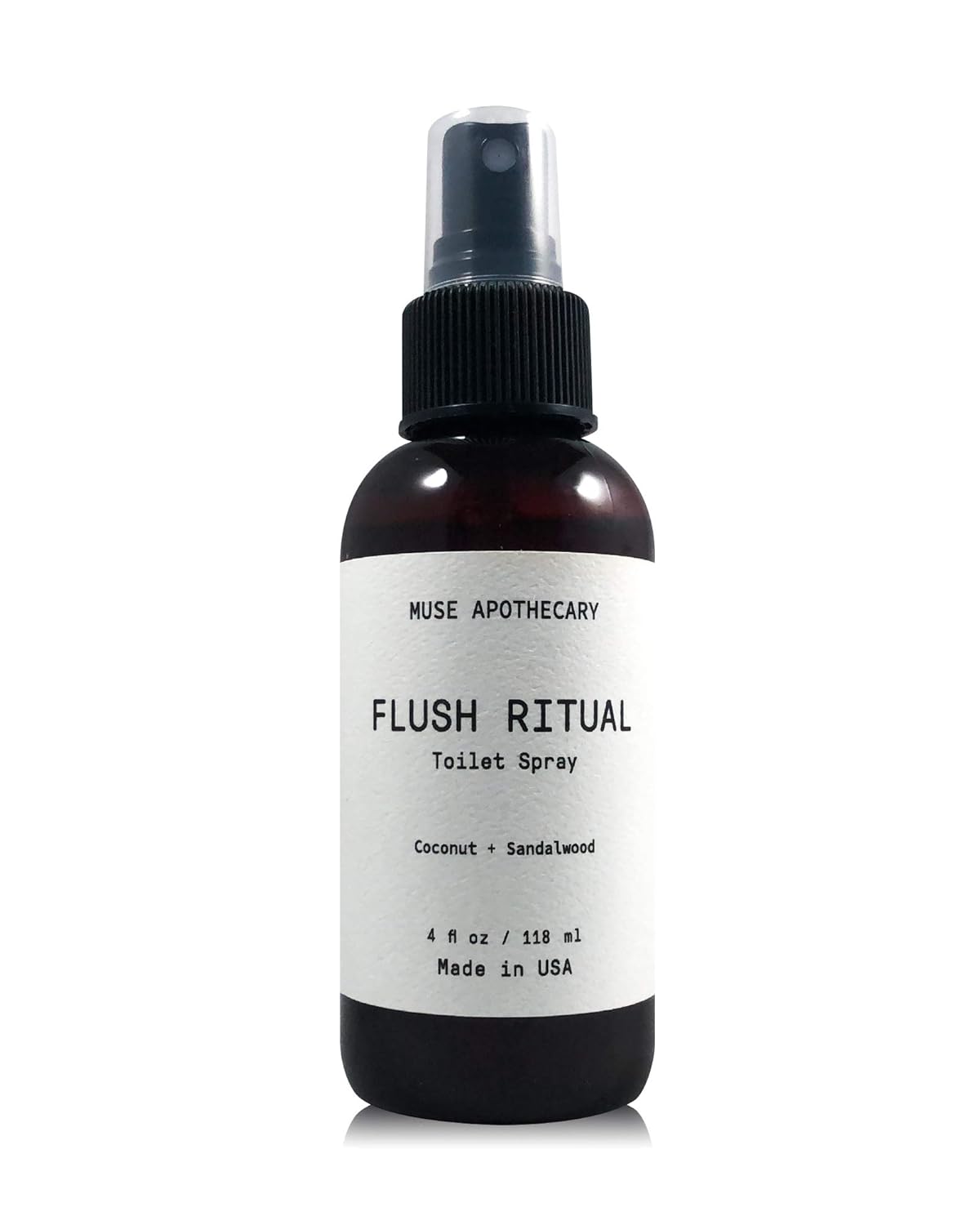 Muse Apothecary Flush Ritual – Aerosol aromático y refrescante para inodoro, uso antes de ir, 4 onzas, infundido con aceites esenciales naturales,