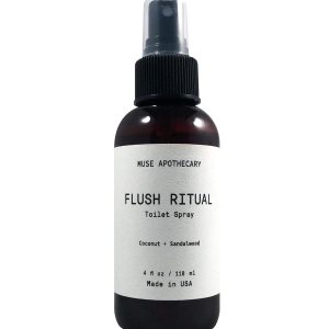 Muse Apothecary Flush Ritual – Aerosol aromático y refrescante para inodoro, uso antes de ir, 4 onzas, infundido con aceites esenciales naturales, Muse Apothecary Flush Ritual – Aerosol aromático y refrescante para inodoro, uso antes de ir, 4 onzas, infundido con aceites esenciales naturales,