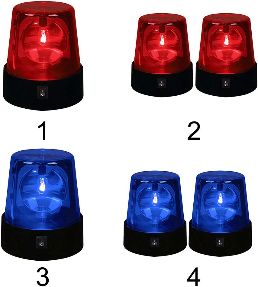 EKDJKK Lámpara de fiesta intermitente roja giratoria de 3 pulgadas, luz estroboscópica de DJ, luces de advertencia de seguridad intermitentes de 360
