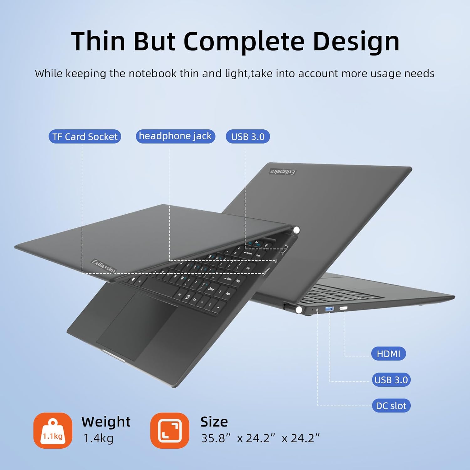 Computadora portátil de 15.6 pulgadas, Celeron N3450 de cuatro núcleos, 4 GB de RAM y SSD de 192 GB, computadoras portátiles Win11 con FHD IPS,