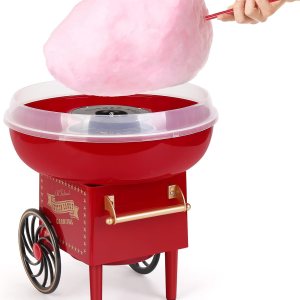 VAlinks Máquina de algodón de azúcar, mini máquina eléctrica de algodón de azúcar con cuchara de azúcar y plato a prueba de salpicaduras, máquina de VAlinks Máquina de algodón de azúcar, mini máquina eléctrica de algodón de azúcar con cuchara de azúcar y plato a prueba de salpicaduras, máquina de