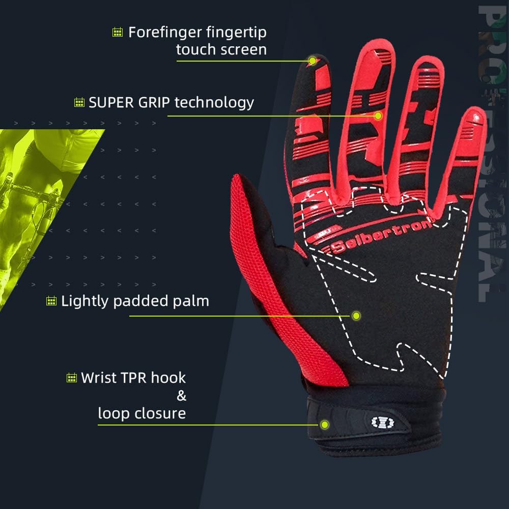 Seibertron Dirtpaw – Guantes unisex para bicicleta BMX MX ATV MTB guantes para bicicleta de montaña, ciclismo, todoterrenoDirt Bike, guantes de