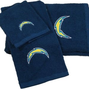 Northwest San DiegoLA Los Angeles Football Chargers – Juego de toallas de baño bordadas de 3 piezas (toalla de mano, toalla de baño y toallita) Northwest San DiegoLA Los Angeles Football Chargers – Juego de toallas de baño bordadas de 3 piezas (toalla de mano, toalla de baño y toallita)