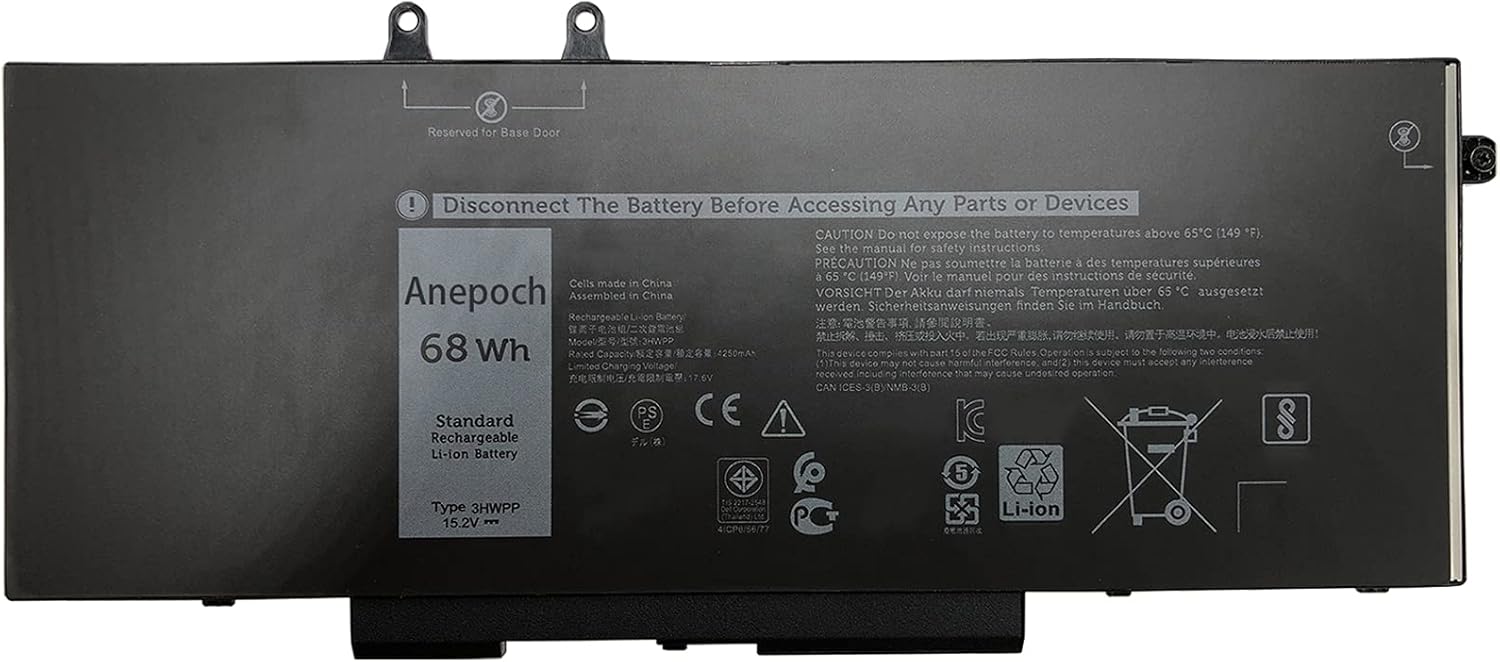 3HWPP – Batería de repuesto para laptop Dell Latitude 5401 5411 5501 5511 Precision 3541 3551 Series Notebook 03HWPP 10X1J N2NLL 1VY7F 01VY7F 15.2V