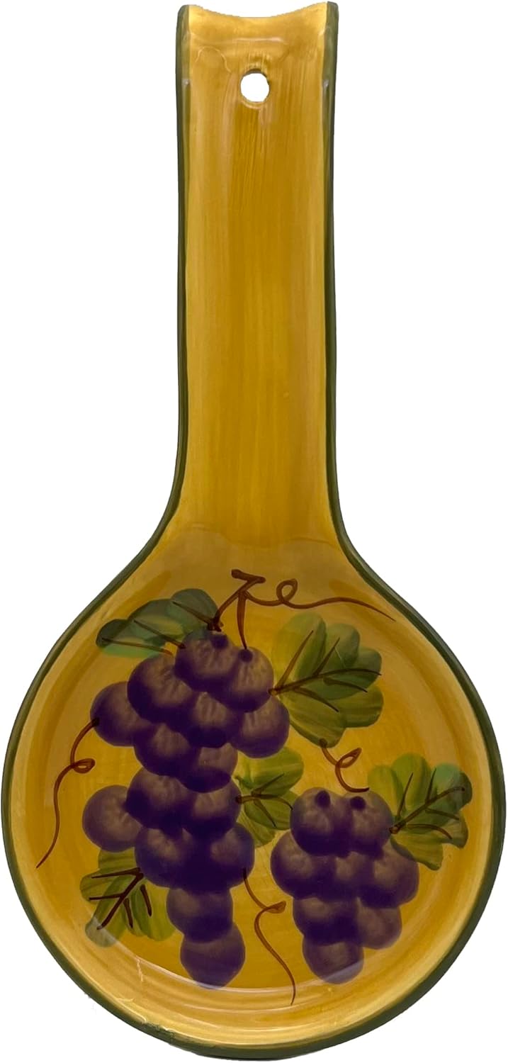 Collection de cerámica pintada a mano Tuscany Grape., SPOON REST