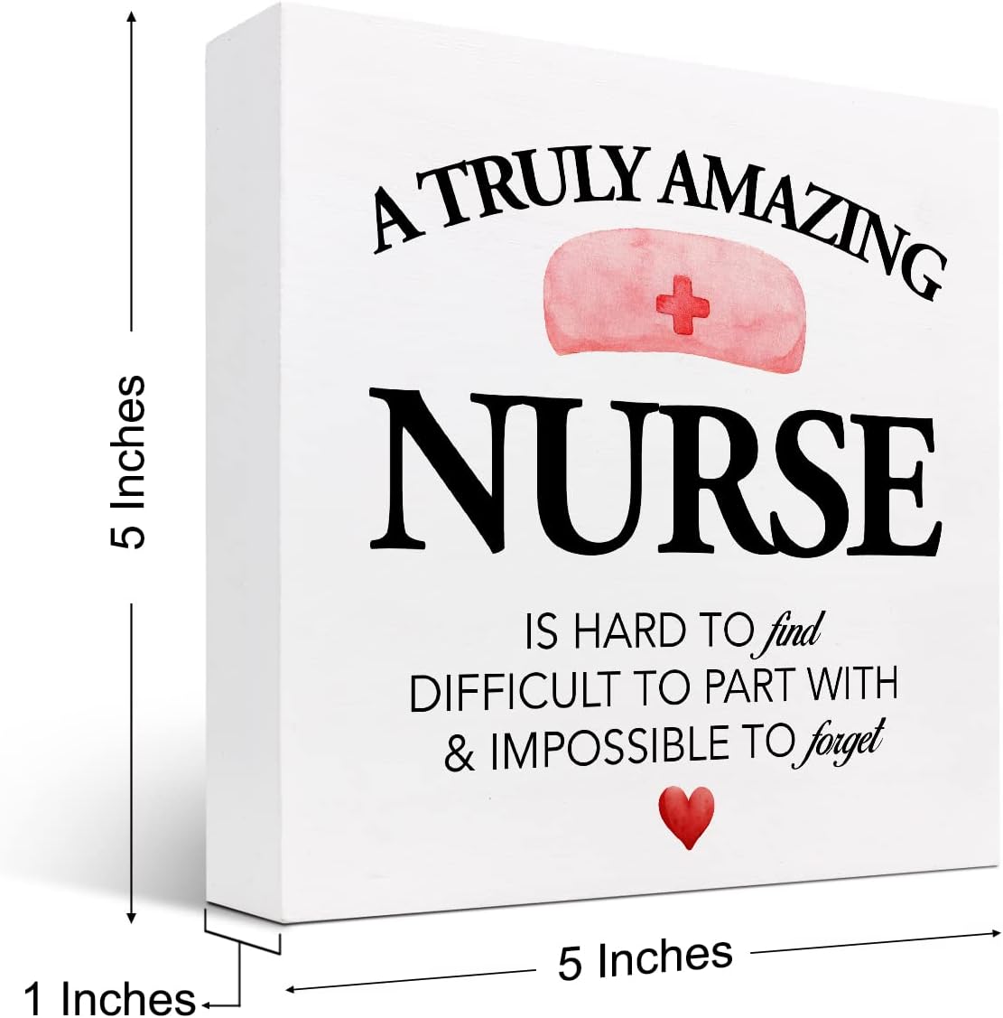 A Truly Amazing Nurse is Hard to Find – Letrero de madera para decoración de escritorio, regalo de agradecimiento para enfermera, caja de madera,