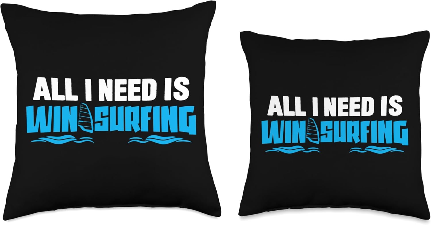 Windsurfer Windsurfing Windsurf Kitesurfing Motifs Joke Surfer Saying Surfing Windsurf – Almohada (16 x 16 pulgadas), multicolor