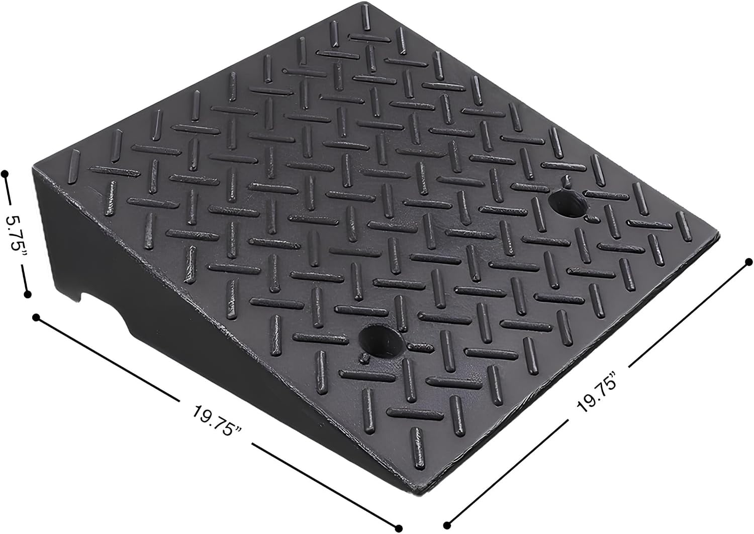 ELK Rampa de goma resistente para entrada de vehículos, rampa portátil para coches, sillas de ruedas y mascotas, 19.75 pulgadas de largo x 19.75