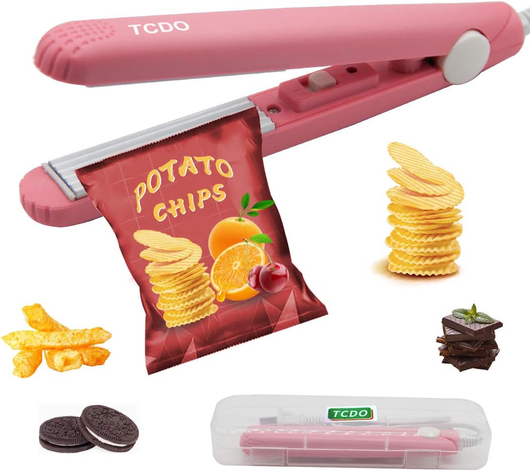 Sellador de bolsas de sellado térmico, sellador de bolsas de chips de mano, clips de sellador de calor de mano, accesorios de cocina, sellador de
