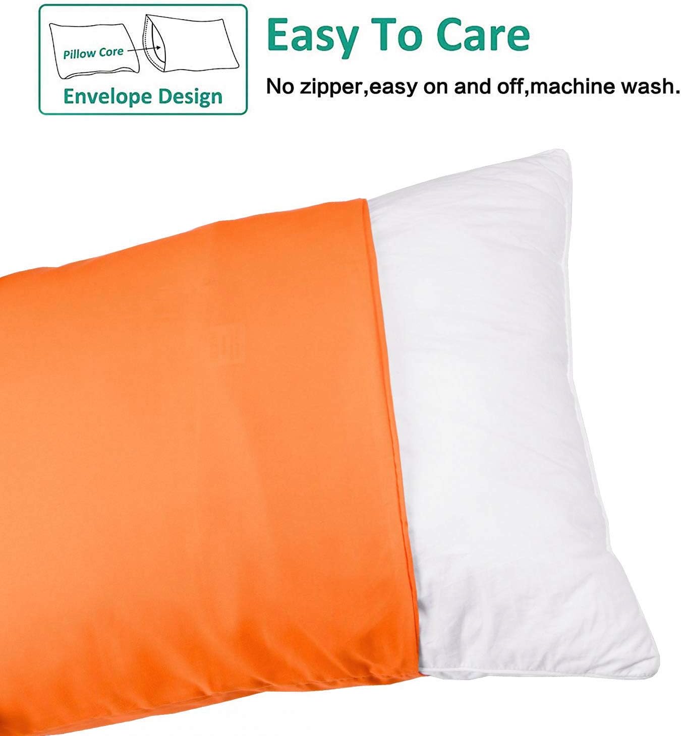 NTBAY Juego de fundas de almohada tamaño Queen, paquete de 4 fundas, cierre de sobre, de microfibra cepillada, de 20 x 30 pulgadas, suaves,